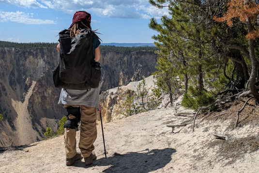 Yellowstone Canyon, hiking in Yellowstone, 7 Mile Hole, Backpacking, SquirrelSarah, camping