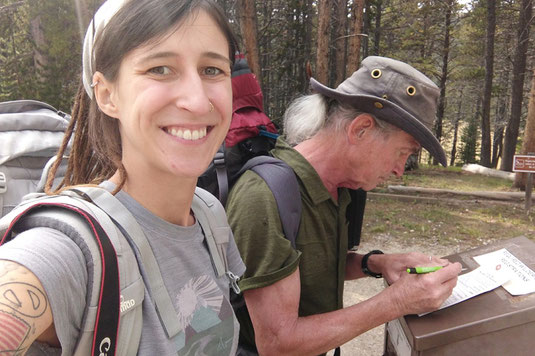 Trailhead, register box, backcountry camping, wilderness, USA