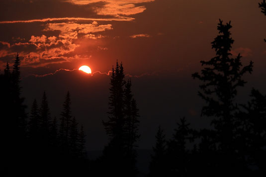 Sunset, mountains, hiking, camping, USA, wilderness