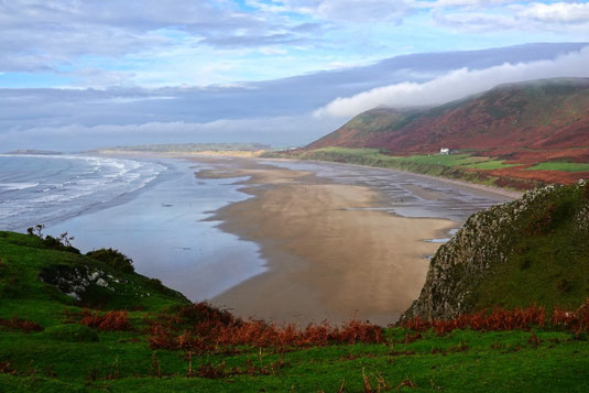 Wales Wandern im November, Worm's Head Wanderung, Meer und Strand