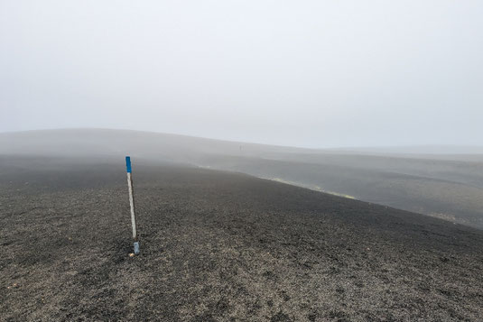 Laugavegur Island, Fernwanderung, Wetter, Nebel, Schnee, wandern in Island