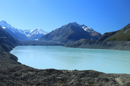 Tasman Glacier, Mount Cook National Park, New Zealand, glacier melting, climate change