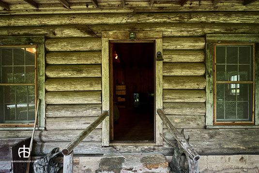 The entrance to Caroline Dormon's cabin