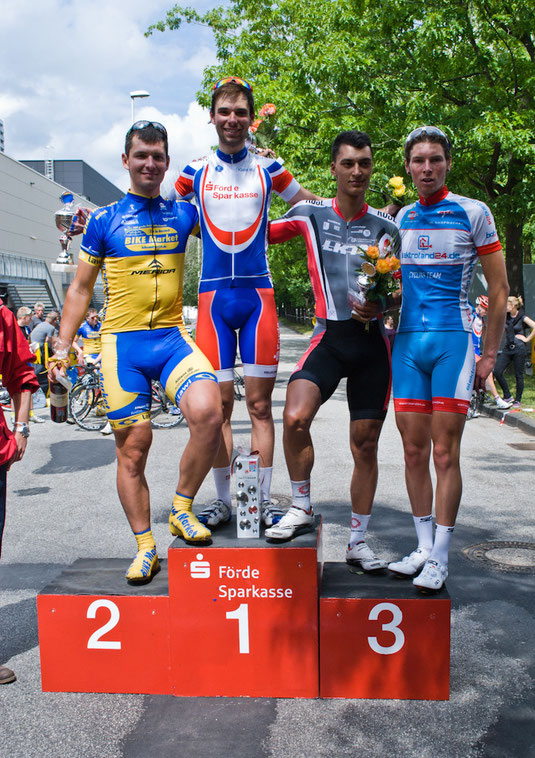 Daniel Rackwitz vom BIKE Market Team auf Platz 2 beim 66. Kieler Woche Radrennen