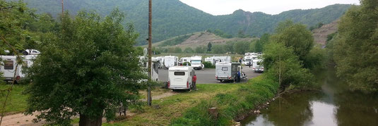 Wohnmobilhafen in Mayschoß an der Ahr in der Nähe von Bad Neuenahr-Ahrweiler