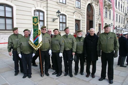 Der Pionierbund aus Krems-Mautern trat zur Verabschiedung von General Entacher in der Wiener Hofburg an. Foto: WaPA