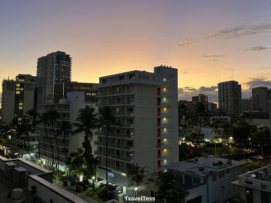 Zonsopgang Waikiki in Honolulu