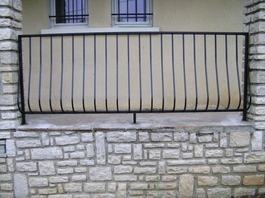 garde corps barreaux galbés