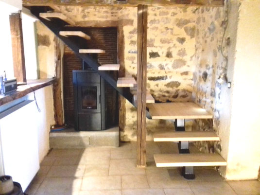 escalier quart tournant