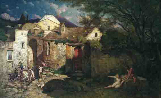 M. De Maria, Chiesa e campo dei giustiziati in Val d'Inferno, 1907