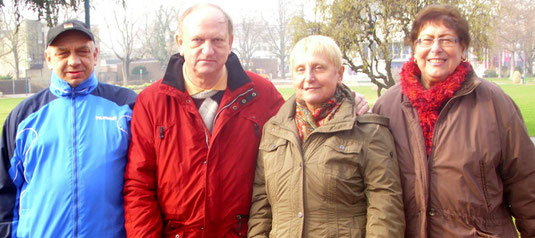 Das erfolgreiche "Bügelteam" v.r. Margot, Steffi, Fred u. Helmut