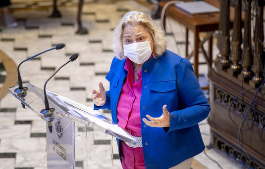 María José Ferrer en el Pleno del Ayuntamiento