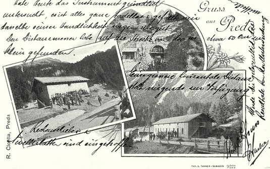 R. Cloetta Preda, Verlag Simon Tanner Samedan, gestempelt 28.06.1904
