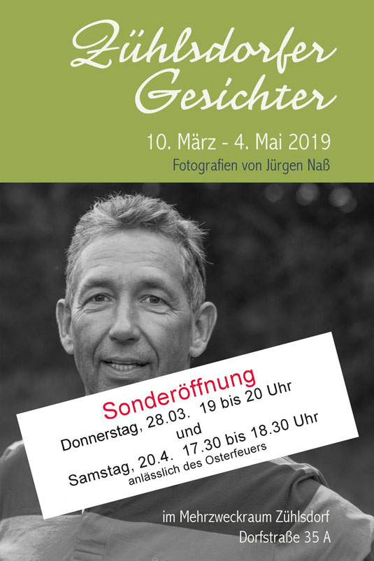 Einladung Vernissage Zühlsdorfer Gesichter