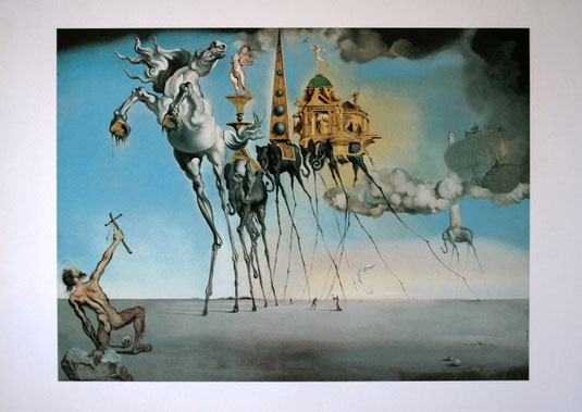 La tentation de Saint Antoine - Lithographie de Salvador DALI