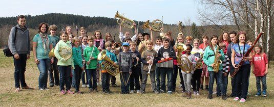 ... alle drei Orchester haben ein Wochenende lang intensiv geprobt ...