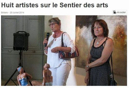 Sur le Sentier des Arts à Billiers
