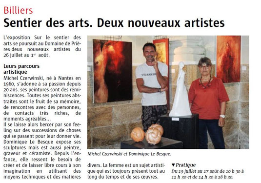 Sur le Sentier des Arts à Billiers