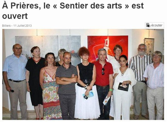 Sur le Sentier des Arts à Billiers