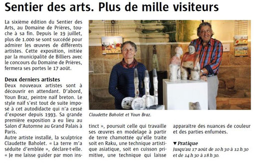 Sur le Sentier des Arts à Billiers
