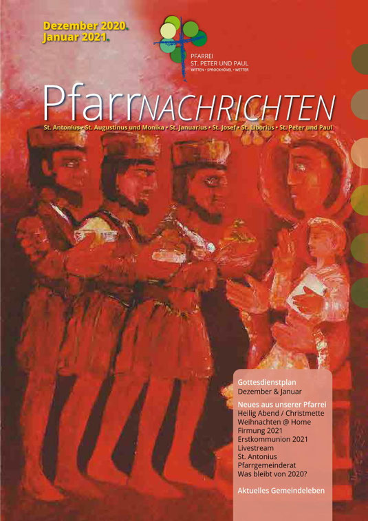 Titelseite der Pfarrnachrichten Dez. 2020/Jan. 2021