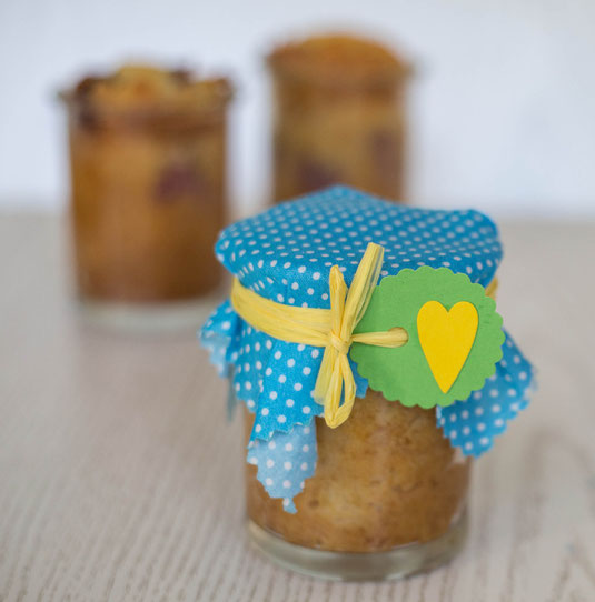 Kuchen im Glas gebacken