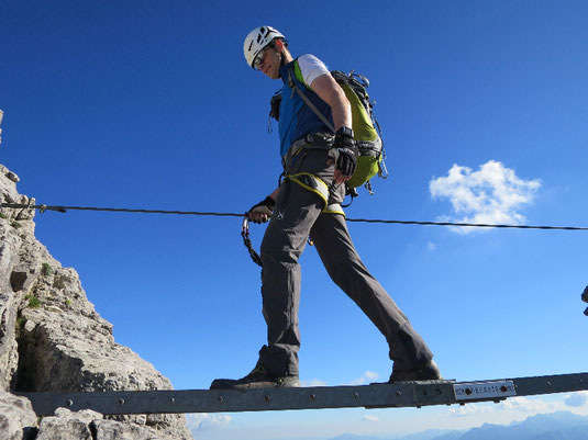 Mindelheimer Klettersteig, Dreigipfeltour, Walser Klettersteig, Sportklettersteig, Zweiländer Klettersteig, AMICAL alpin, Bergschule im Kleinwalsertal, Bergschule in Oberstdorf