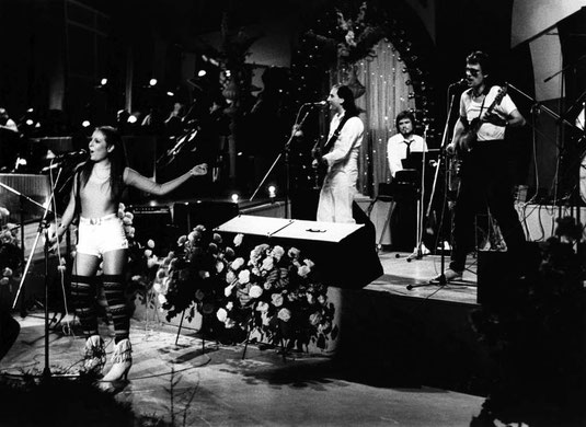 Die Gruppe Silly mit Sängerin Tamara Danz bei einem Auftritt in Dresden 1981. Foto: Maja Lopatta