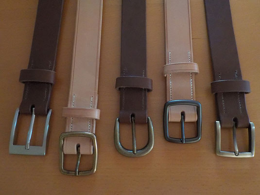 Ceintures en cuir pleine fleur pour homme et femme