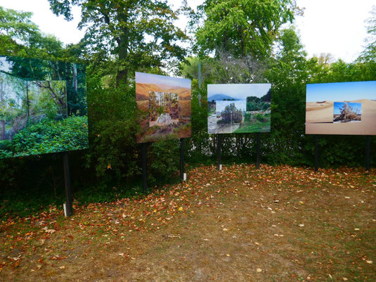 Über den ganzen Kurpark und darüberhinaus verteilen sich die großflächige Fotos