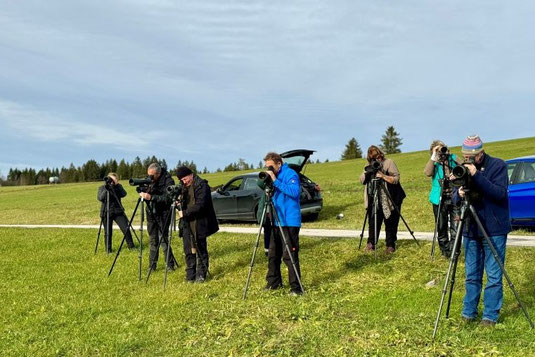 Beobachtung am Sameister Weiher (Foto: Thomas Brodocz)