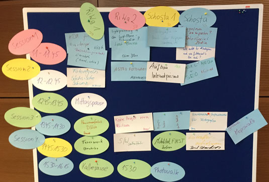 Der Session Plan für den ersten Tag