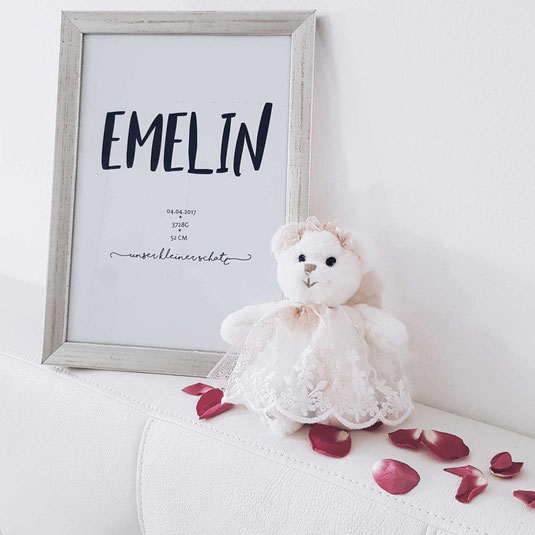 Personalisiertes Geburtsposter | persönlicher Geburtsprint | Geschenk für die Familie