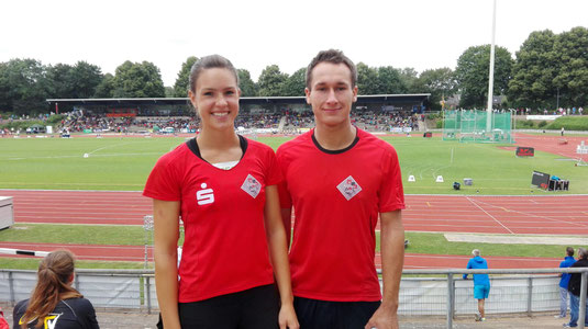 Kerstin Steinle mit ihrem Trainer Marcel Fieder