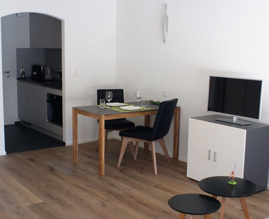 Wohnzimmer Ferienwohnung Casa Jenatsch 202 Davos