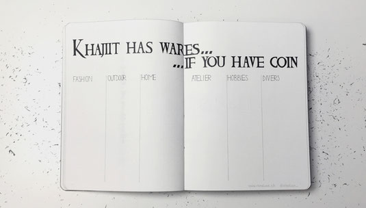image: nina luca, ninaluca, minimalism bullet journal, minimalist bullet journal, minimalism bujo, minimalist bujo, nuuno notebook, skyrim bullet journal, geek bullet journal, nerdy bullet journal, gamer bullet journal