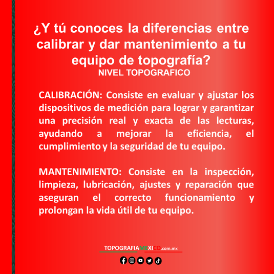 diferencias de servicio mantenimiento a ajustes de calibracion a nivel topografico