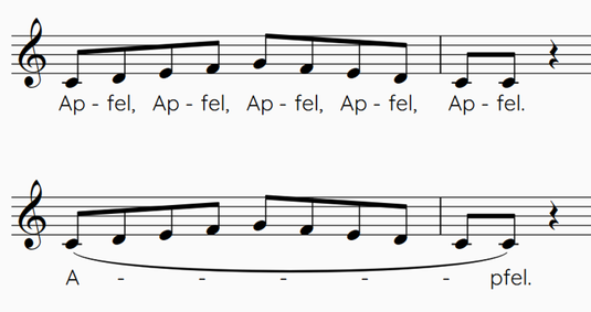 Beispiel - Melismatisch vs. Syllabisch