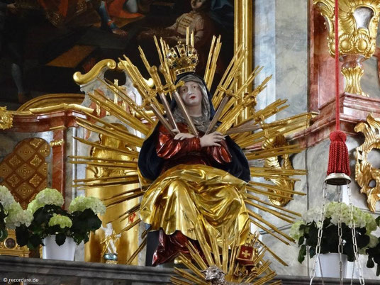 Gnadenbild "Sieben Schmerzen Mariens" von Christoph Rodt, Liebfrauenkirche, Günzburg