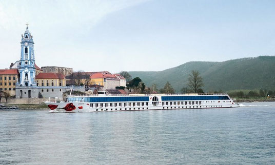 Flusskreuzfahrtschiff A-ROSA RIVA auf der Donau 2026