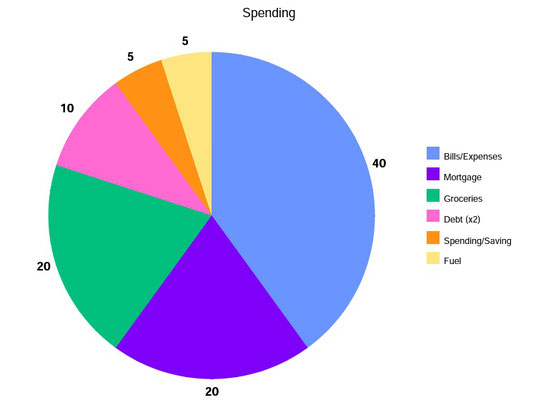 spending percentages, income breakdown, the domestic economy, budget help,