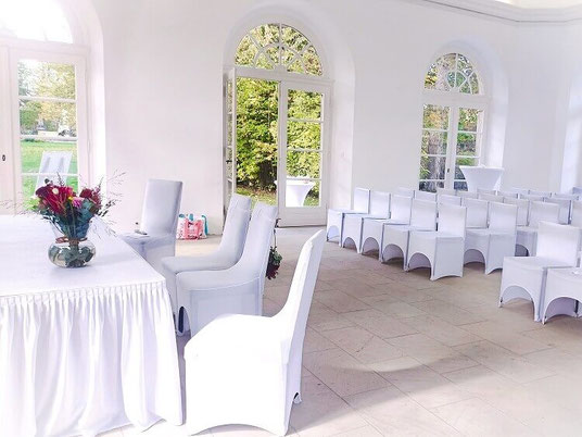 Pavillon im Park Fantaisie in Eckersdorf bei Bayreuth, innen