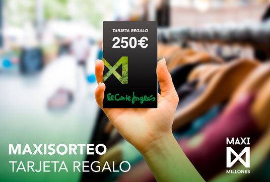 sorteo tarjeta regalo el corte inglés