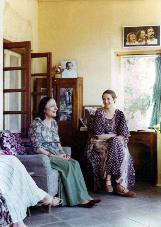 Susan with Mehera Irani at Meherazad