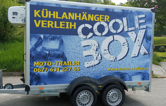 Kühlanhänger Mieten 3,15x1,70x1,80 / 2500 kg in Kärnten