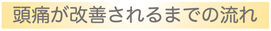 頭痛が改善されるまでの流れ