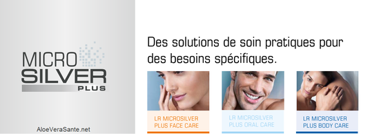 LR MICROSILVER PLUS propose des solutions efficaces pour les besoins spécifiques des différentes parties du corps.  Chaque produit de cette gamme s’accompagne d’un « Plus », un produit complémentaire permettant de combiner les principes actifs