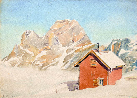 Hans Potthof Aquarell Rückhubel SAC