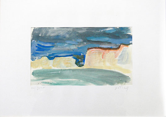 Hans Potthof Aquarell Berglandschaft