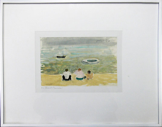 Hans Potthof Aquarell Am Strand